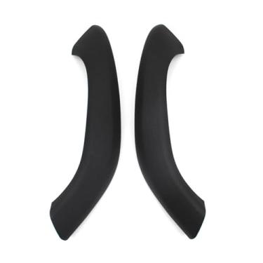 Imagem de Compatível com bmw x1 x2 f48 f49 f39 2016-2020 preto bege acessórios do carro esquerda direita maçaneta da porta interior substituição do painel de cobertura exterior substituição(Black 2pcs set)