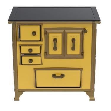 Imagem de Fogão a Lenha GII N 1 Renaissance Premium Amarelo Saida Direita