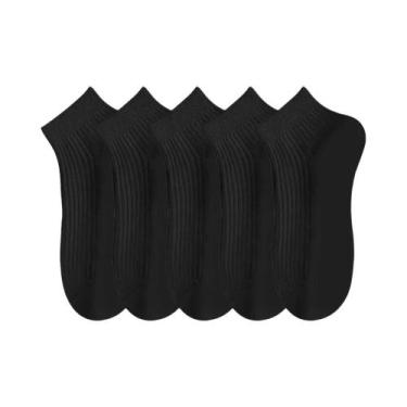 Imagem de Meias De Algodão 100% Para Mulheres, 5 Pares, Invisíveis, Absorventes 