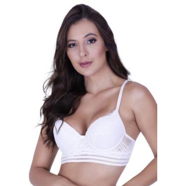 Imagem de Soutien com Bojo Lingerie Renda Elástico - C2 Sutiã Jéssica - C3, Bran