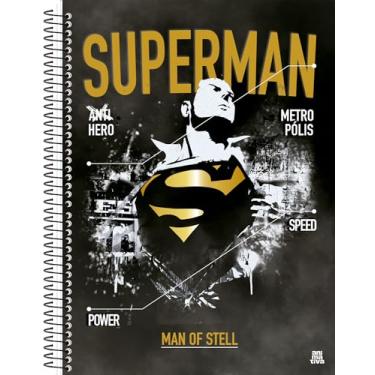 Imagem de Caderno Univesitário Animativa, 1 matéria, Capa dura, 80 folhas, Superman, Pacote com 4 unidades