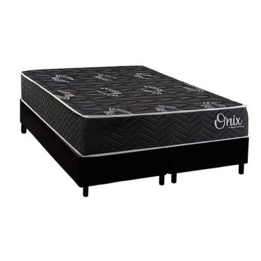 Imagem de Cama Box NOVO + Colchão Anatômico Kappesberg D28 Onix + Base CRC Corano Black