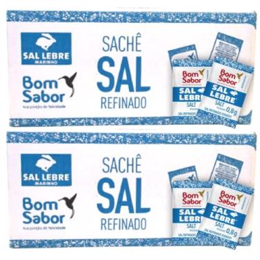 Imagem de Sal Sache Refinado Iodado Lebre Com 4000 Saches Sal Refinado Kits na Web