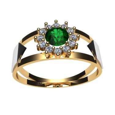 Imagem de Anel formatura  Bacteriologia - Patologia  ouro 18k esmeralda e diamantes