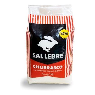 Imagem de Sal Lebre Sal Grosso Marinho Iodado para Churrasco, Cristal, 1kg