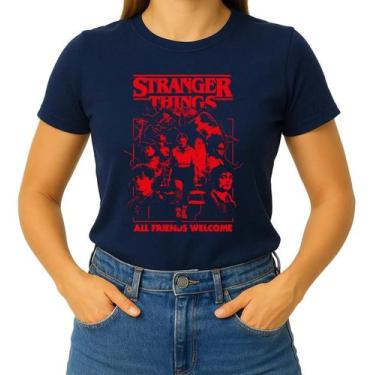Imagem de Camiseta Camisa Adulto Feminina Masculina Algodão Série Stranger Thing