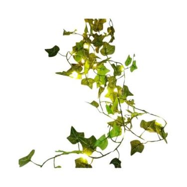 Imagem de Luzes De Cordão Com Folhas Verdes De Flores 2M-10M, Luzes De Fada De H