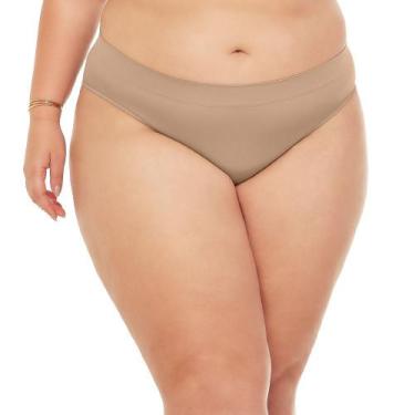 Imagem de Calcinha Comfort Plus sem Costura Bege Zee Rucci, G2