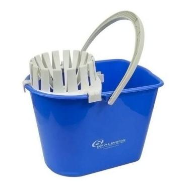 Imagem de Balde Mopinho Espremedor 12 Litros Azul Bralimpia, Azul
