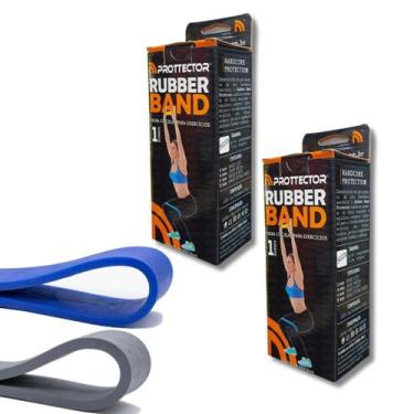 Imagem de Kit Mini Faixa Elástica Rubber Band Forte + Extra Forte - Prottector