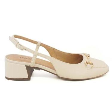 Imagem de SAPATILHA SLINGBACK SALTO BLOCO BRANCO BRIDAO C 30574 0006 0001 ANACAPRI-Feminino