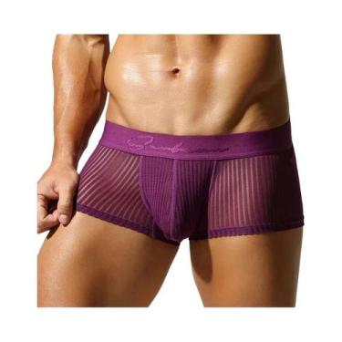 Imagem de Cuecas Boxer Masculinas De Cintura Baixa, De Secagem Rápida, Respiráve