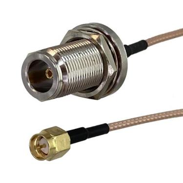 Imagem de Cabo Coaxial SMA Macho Para N Fêmea RG316 Com Conector De Parafuso Par