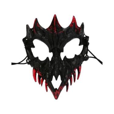 Imagem de Máscara De Halloween Estilo Anime Meia-Face Com Sangue, Máscara De Fes