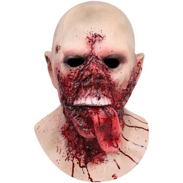 Imagem de Máscara facial Halloween Horror Decayed Tongue-Out Latex