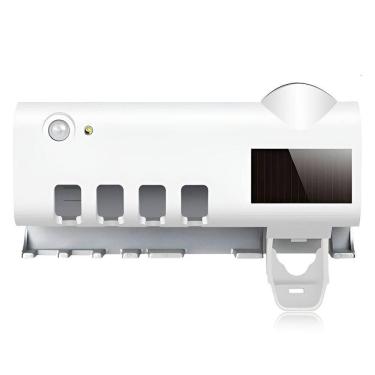Imagem de Dispenser De Pasta Com Esterilizador Uv Para Escovas De Dente Elimina 99,9% Das Bactérias