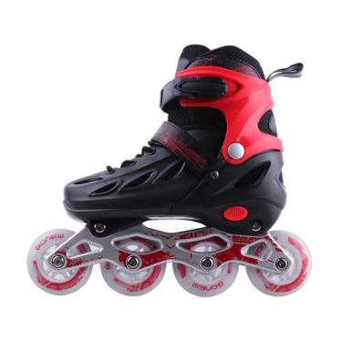 Imagem de Patins Gonew Fitness Flexx Pró InLine ABEC-9 - 64MM, Vermelho, 31/34