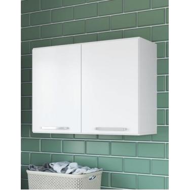 Imagem de Armário Aéreo Multiuso Suspenso Lavanderia Prateleira 80cm Módulo Prat