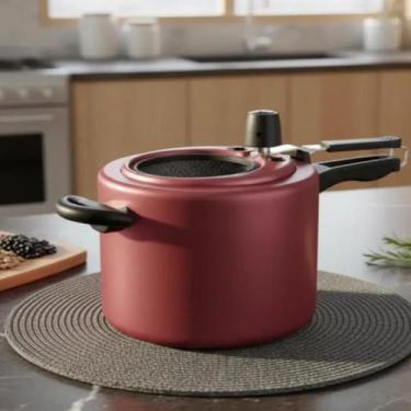 Imagem de Panela de Pressão Antiaderente MTA 4,5L com Visor de Vidro e Fechament