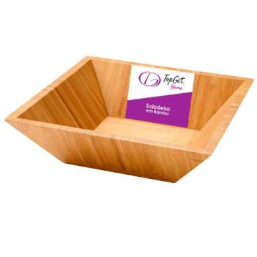 Imagem de Saladeira Quadrada em Bambu Flashy TopGet, Natural