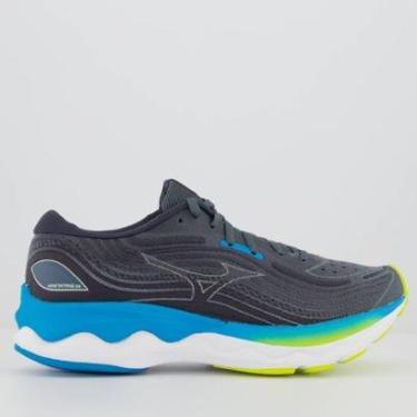 Imagem de Tênis Mizuno Wave Skyrise 4 Cinza e Azul-Masculino