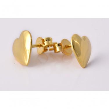 Imagem de Brinco Premium Colchões Pequeno de Coração Folheado Banhado em Ouro 18K 0,8CM Delicado e Romântico Feminino