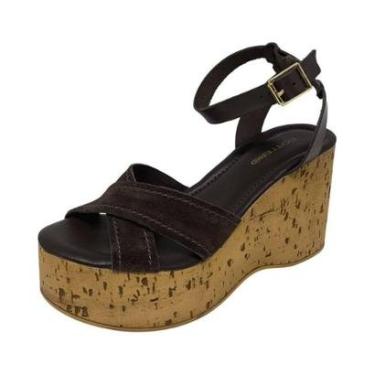 Imagem de Sandalia Feminina Anabela Salto Alto Bloco Conforto Bottero-Feminino