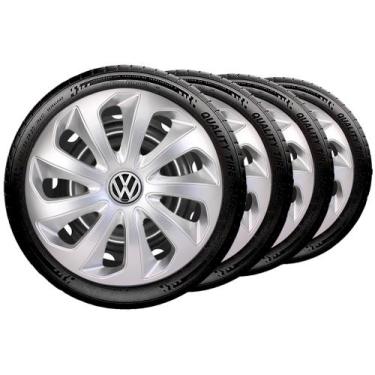 Imagem de Jogo 4 Calota Velox Aro 14 Prata Vw Gol G1 G2 G3 G4 G5 Up - Elitte