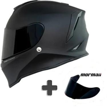 Imagem de Capacete Mormaii Novo M1 Origin Preto Fosco + Viseira Fumê, 58