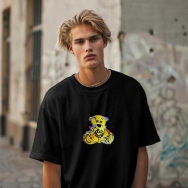 Imagem de Camiseta Manga Curta Masculina Bear Fellings em Algodão Leve e Confortável do P ao G1-M...