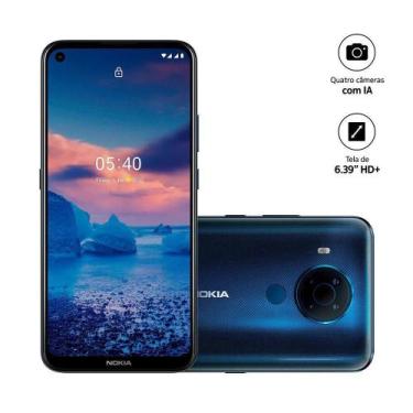 Imagem de Smartphone Nokia 5.4 Nk025 Tela 6,39'' 128gb 4gb Ram Azul, 128GB, Azul