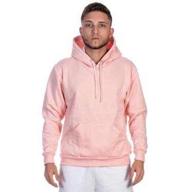 Imagem de Blusa Moletom Masculino Feminino Liso Com Capuz Bolsos Casaco de frio 