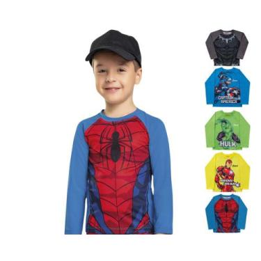 Imagem de Camiseta c/ proteção uv praia/piscina personagens-licenciado-infantil 