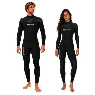 Imagem de Roupa Neoprene 7mm Neoflex Fun Dive - Modelo Unissex Inverno, Preto, 3