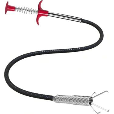 Imagem de Ehigta 35.4 Cobra de drenagem, pegador de garra flexível, removedor de entupimento de drenagem - ferramentas de limpeza de calha limpador de dreno para vaso sanitário esgoto chuveiro cozinha banheiro