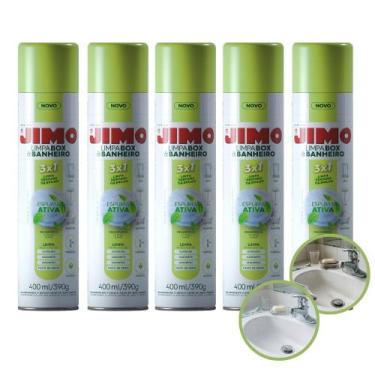 Imagem de Kit 5 Jimo Limpa Box Banheiro Spray 400ml Fragrância Citrus Suave