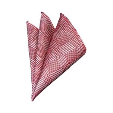 Imagem de Lenço De Bolso Masculino Em 41 Cores, Estampas Xadrez, Poá E Paisley, 