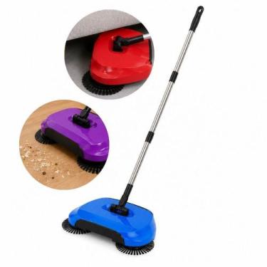 Imagem de Vassoura magica mop feiticeira 4 escovas recolhe sujeira para pisos ca
