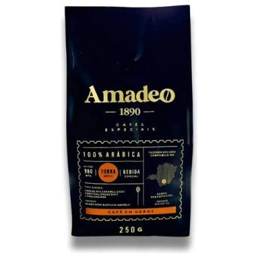 Imagem de Café Especial Torrado em Grãos 100 Arábica 250g Amadeo 1890 Torra Médi