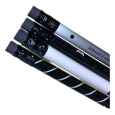 Imagem de Kit c/ 12 Lapis preto Hb Graphite com borracha preta Brw