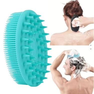 Imagem de Escova Esponja de Silicone 3 em 1 Banho Limpeza Esfoliação Corporal Ma