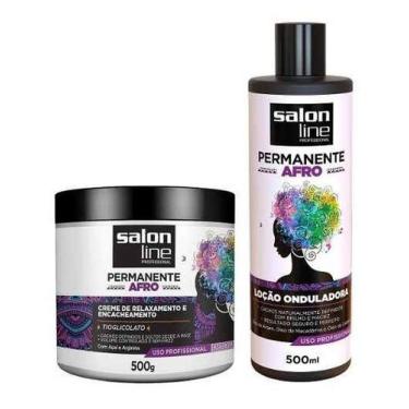 Imagem de Kit Permanente Afro Salon Line 2 Produtos