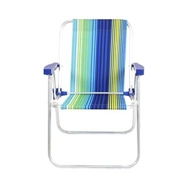 Imagem de Cadeira de Praia Alta em Oxford e Alumínio Color Comfort Estampas Sortidas Bel