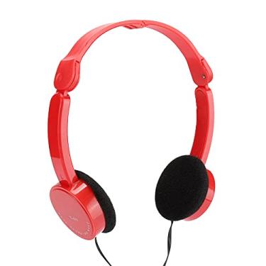 Imagem de Fone de ouvido infantil, fácil armazenamento de fone de ouvido para smartphone(vermelho)