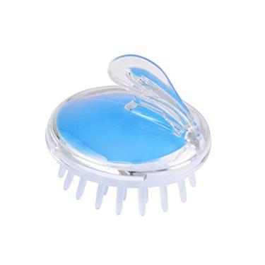 Imagem de Massageador de cabeça de silicone de plástico pente de cabelo escova de massagem no couro cabeludo escova de xampu 3 cores opcional Elitzia ETHSF123 (blue)