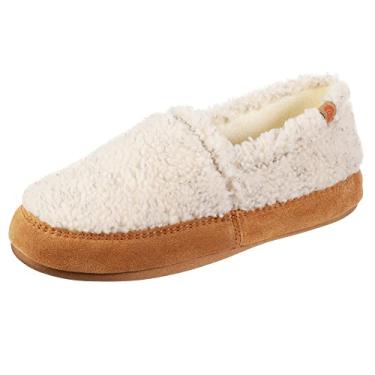 Imagem de Acorn Pantufas femininas moc com sensação confortável de nuvem, cabedal macio e aconchegante e sola antiderrapante, Reciclado - Natural, 6.5-7.5