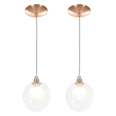 Imagem de kit 2 Lustres Pendentes Harmony Bolinha New Cobre