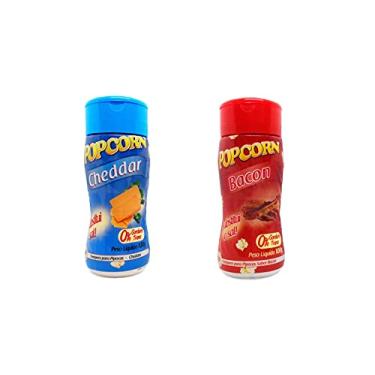 Imagem de Temperos P/ Pipoca Popcorn Cx 12 Frascos. 6 Cheddar - 6 Bacon