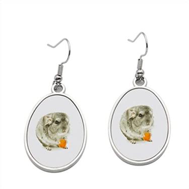 Imagem de 2 brincos de chinchila – Brincos pendentes para meninas – Presente de festa de aniversário dos namorados