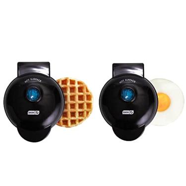 Imagem de DASH Mini Maker Waffle + Chapa de Chapa + Ferro Waffle – Preto